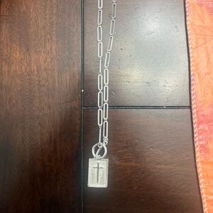 Silver Chain Necklace with Pendant